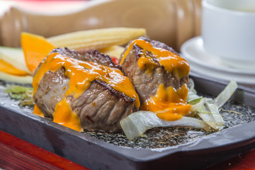 pan fried beef steak