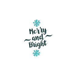 Christmas card on white background with blue elements and text