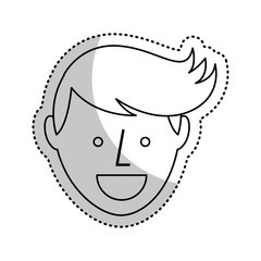 young man character hipster style vector illustration design