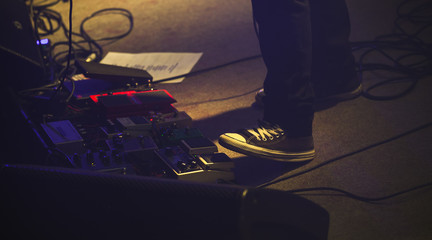 Obraz premium Set of distortion effect pedals