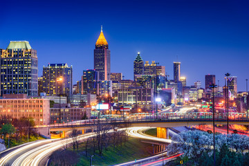 Atlanta Georgia Skyline - obrazy, fototapety, plakaty