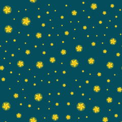 stars seamless pattern for christmass decorationvector illustration, dark sky at night or in space tile background