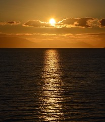 MIDNIGHT SUN AND ECLIPSE, ALTA, NORWAY, LAPLAND, SCANDINAVIA, EUROPE