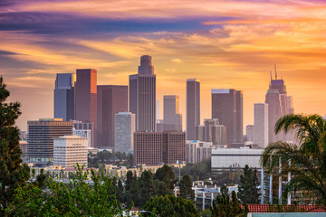 Los Angeles, California, USA downtown skyline.