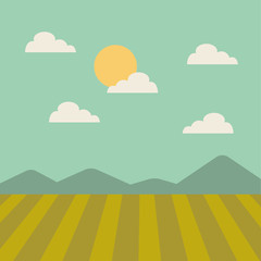 field landscape isolated icon vector illustration design