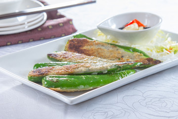 grilled fish paste with pepper