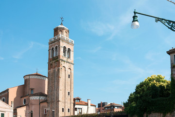 Obraz premium Traditional street view of old buildings in Venice, ITALY