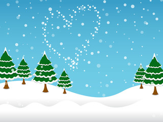 Winter and snow vector background