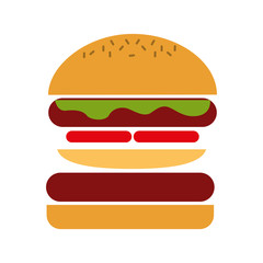 hamburger fast food icon vector illustration design