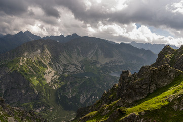 Naklejka na ściany i meble Panorama mountain summer landscape. Tatry