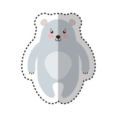 cute bear character icon vector illustration design
