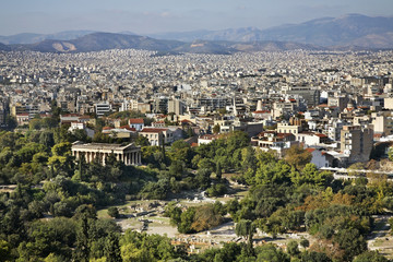 Panoramic view of Athens. Greece