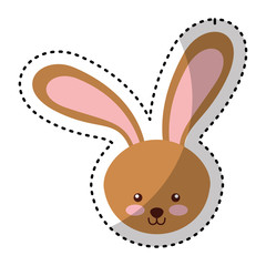 cute rabbit character icon vector illustration design