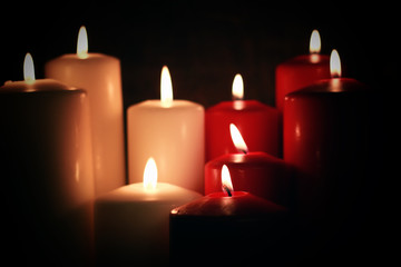 red white candle