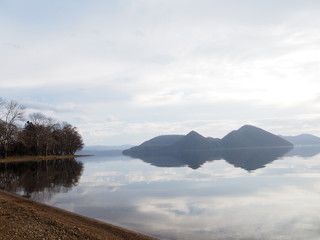 Lakeside in toyako,Hokkaido.