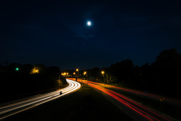 Long exposure of traffic on the Andrew Jackson Highway from the