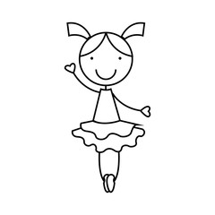 cute girl character icon vector illustration design