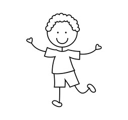 cute boy character icon vector illustration design