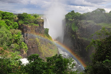 Victoria Falls in Zimbabwe on the Zambezi River 