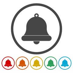 Bell icon on white background 