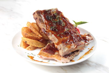 grilled pork spare ribs