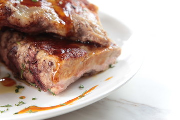 grilled pork spare ribs