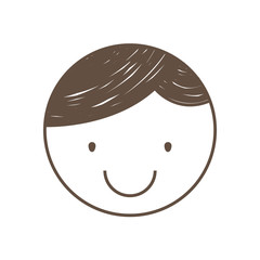 cute boy character icon vector illustration design