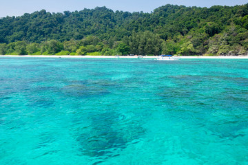 Sea view in a relax mood on a holiday in Koh Tachai, Phangnga , Thailand