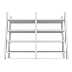 Storage stack. 3D render isolated on white. Platform or Stand Illustration. Template for Object Presentation.