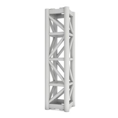 Steel truss girder element. 3d render isolated on white