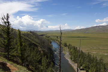Am Fluss Orchon - Mongolei