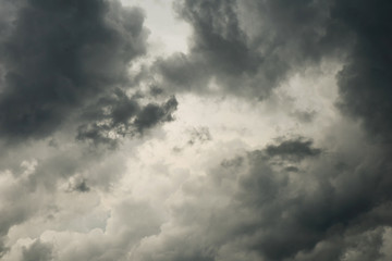 Naklejka na ściany i meble Dark sky and black cloud background