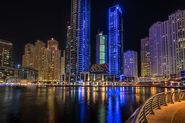 Fototapeta na wymiar The Dubai marina in the UAE