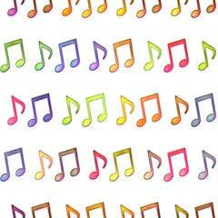 Seamless texture multicolored notes