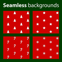 Seamless vector backgrounds for Christmass or New year decoratio