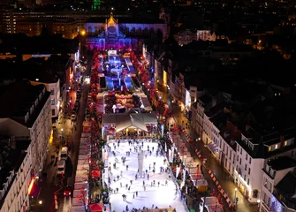 Foto op Plexiglas Kerstmarkt Brussel © Comofoto