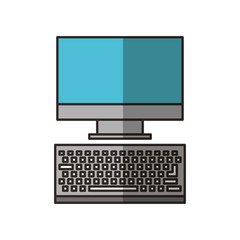 computer desktop isolated icon vector illustration design