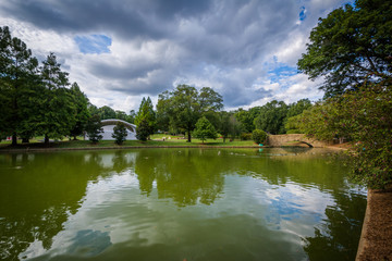 The lake at Freedom Park, in Charlotte, North Carolina.