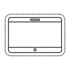 tablet technology line icon vector illustration design