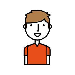 young man avatar character vector illustration design