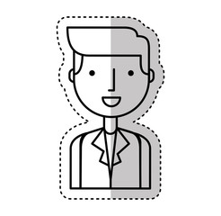 young man avatar character vector illustration design