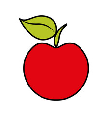 apple fresh fruit icon vector illustration design