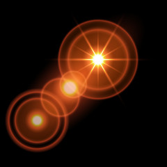 Vector transparent sunlight special lens flare