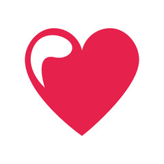 heart love drawing icon vector illustration design