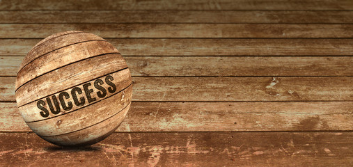 Wooden Ball Message - Success