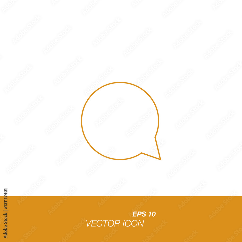 Poster comments icon in line style isolated on white background.