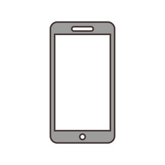 smartphone technology line icon vector illustration design