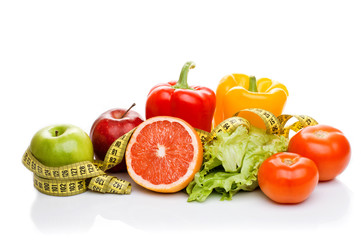 fitness equipment and healthy food