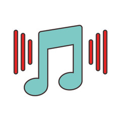 music note isolated icon vector illustration design