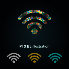 Wi-Fi - pixel illustration.